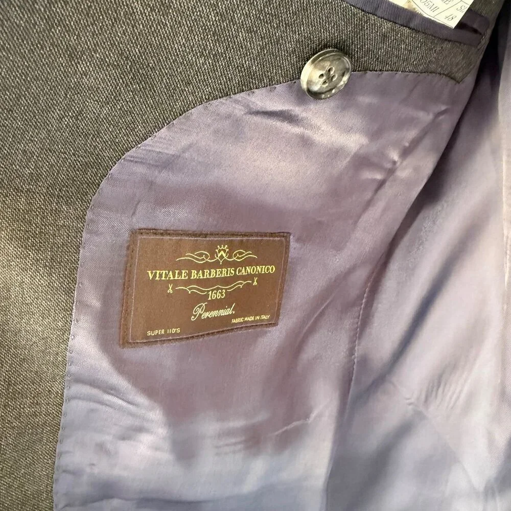 Suitsupply Lazio Gray Single-Breasted Wool Sport Coat – Size 38